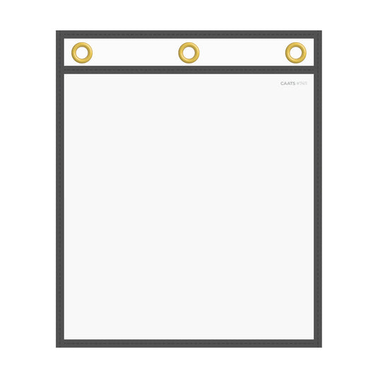 WorkTicket Holder - Black - No Handle - Clear Front & Back - 11