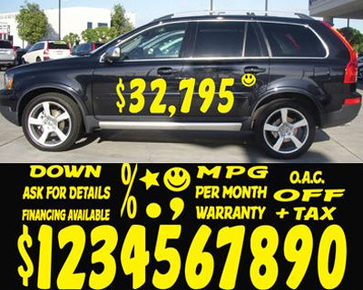 16 Yellow Impact Numbers & Signs