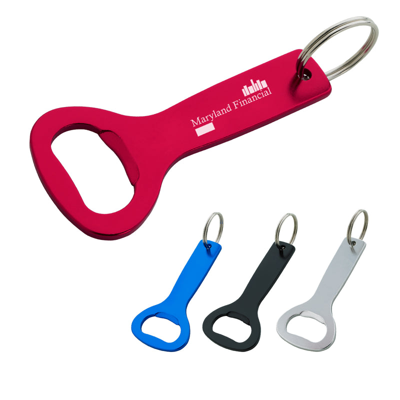 Load image into Gallery viewer, Aluminum Bottle Opener Key Ring

