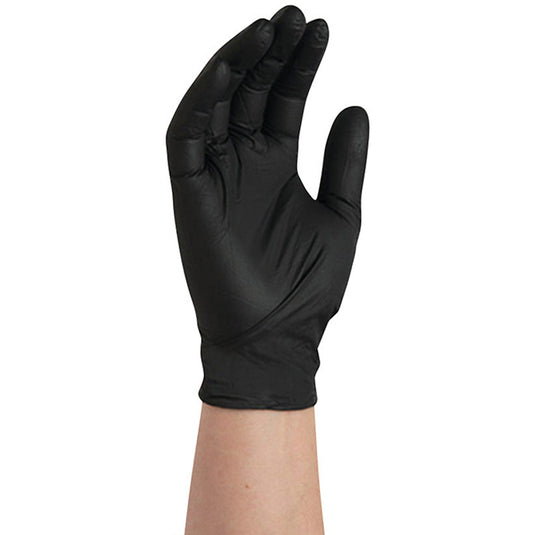 Black Nitrile Gloves - XLarge - Powder Free, Box of 100