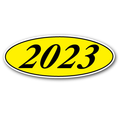Load image into Gallery viewer, Black &amp; Yellow Oval Year Model
