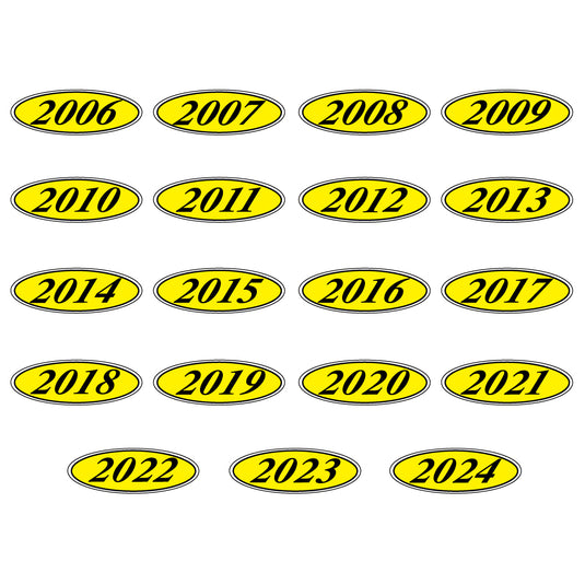 Black & Yellow Oval Year Model