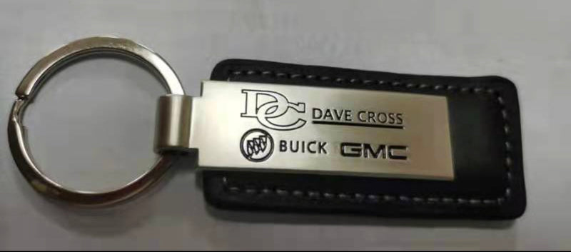 Load image into Gallery viewer, Custom Leather/Metal Rectangle Key Fobs
