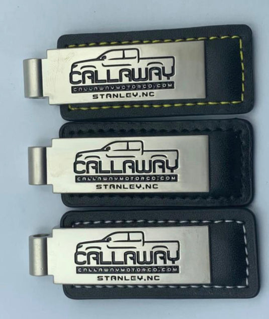 Custom Leather/Metal Rectangle Key Fobs
