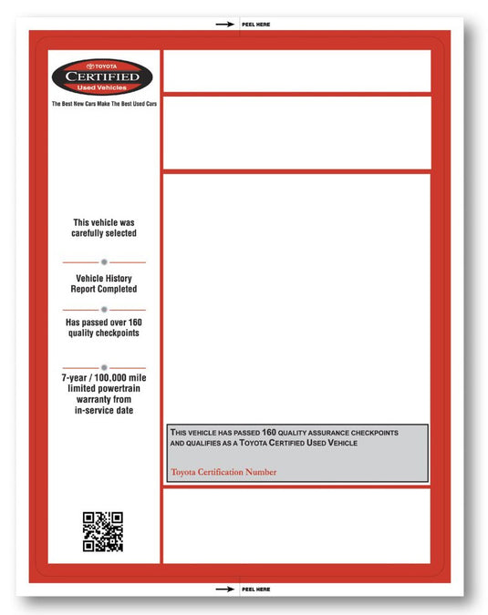 Custom Paper-Bak® Laser Forms - Pack of 50  ( 1 up - 8.5" x 11" )