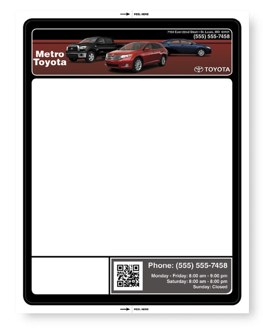 Custom Paper-Bak® Laser Forms - Pack of 50  ( 1 up - 8.5" x 11" )