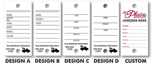 Custom Printed Brushed Chrome Key Tags (Box of 250)