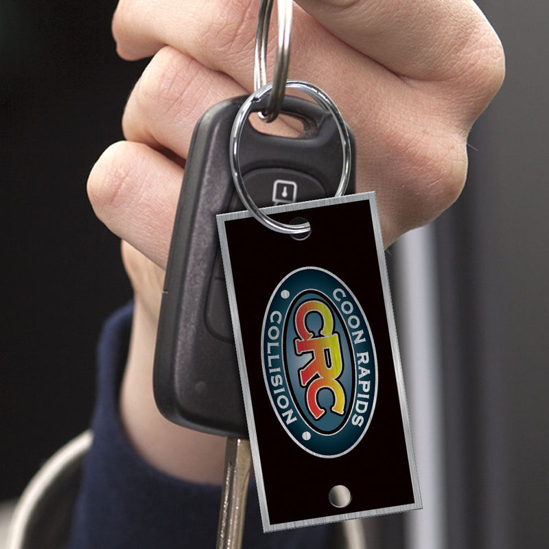 Load image into Gallery viewer, Custom Printed Brushed Chrome Key Tags (Box of 250)
