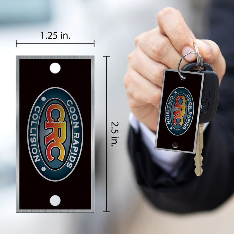 Load image into Gallery viewer, Custom Printed Brushed Chrome Key Tags (Box of 250)
