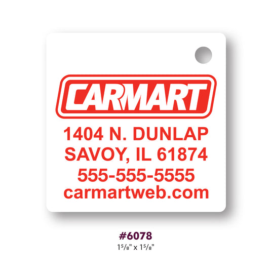 Custom Printed Hard Plastic Key Tags - 23 mil