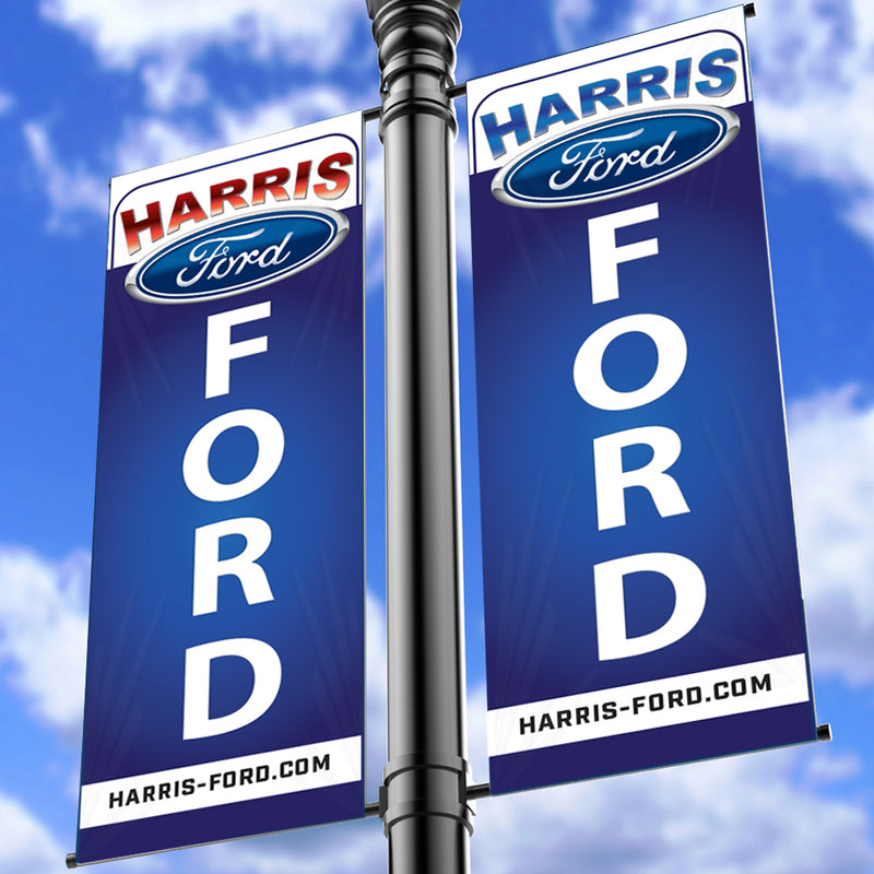 Load image into Gallery viewer, Custom Printed Light Pole Banners-30" x 84"
