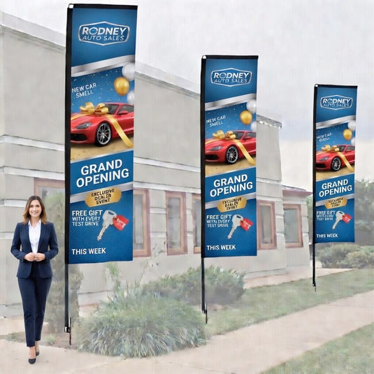 Custom Rectangle Flag - 17 Ft