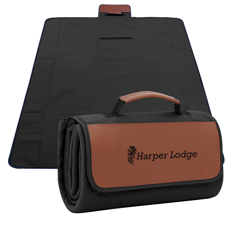Load image into Gallery viewer, Debossed Premium Roll-Up Picnic Blanket
