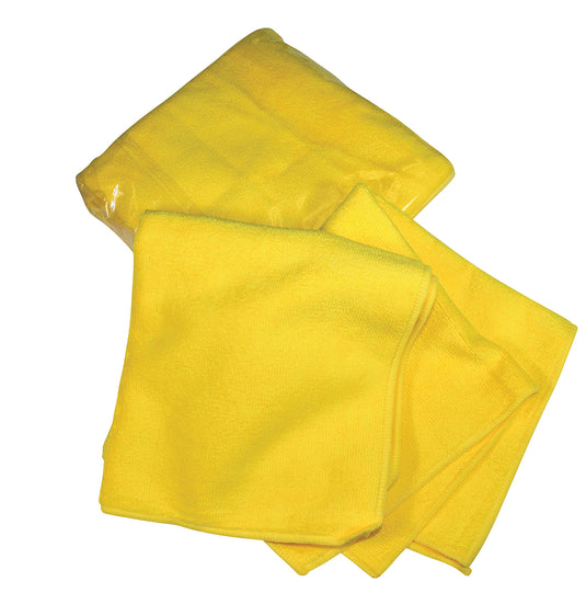 Deluxe Yellow Detailing Towel - 16" x 16" - 4 Pack