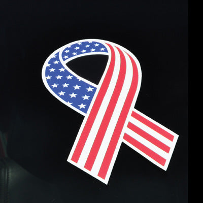 Die-Cut Patriotic Ribbon Decals