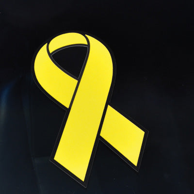 Die-Cut Yellow Ribbon Decals
