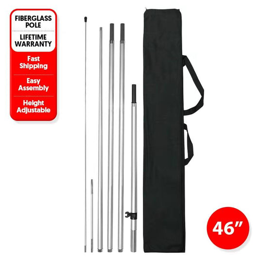 Feather Flag Fiberglass Pole Set- 15 Ft