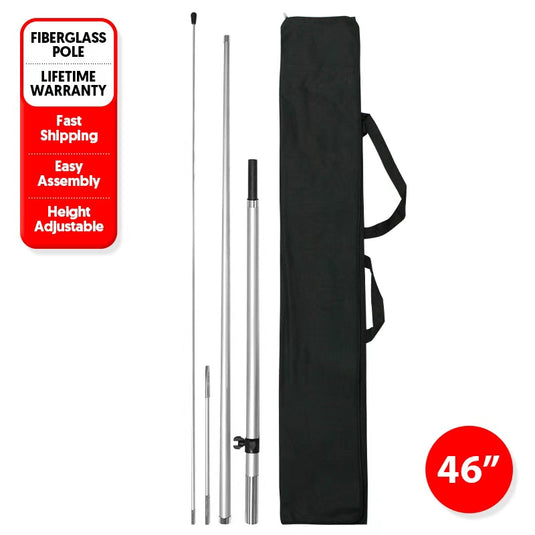 Feather Flag Fiberglass Pole Set- 9 Ft