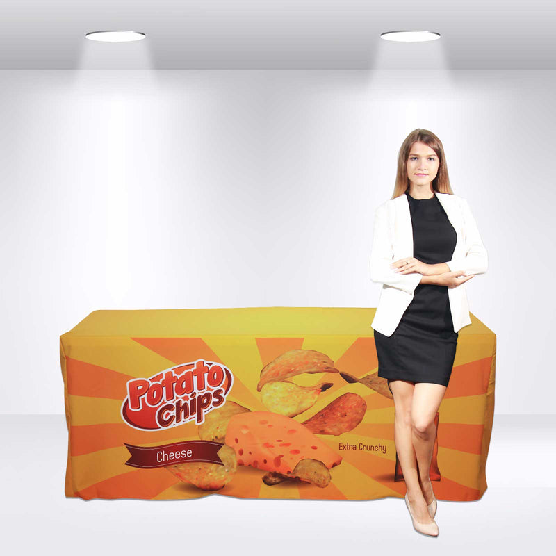 Load image into Gallery viewer, Fitted Table Covers with Open Back

