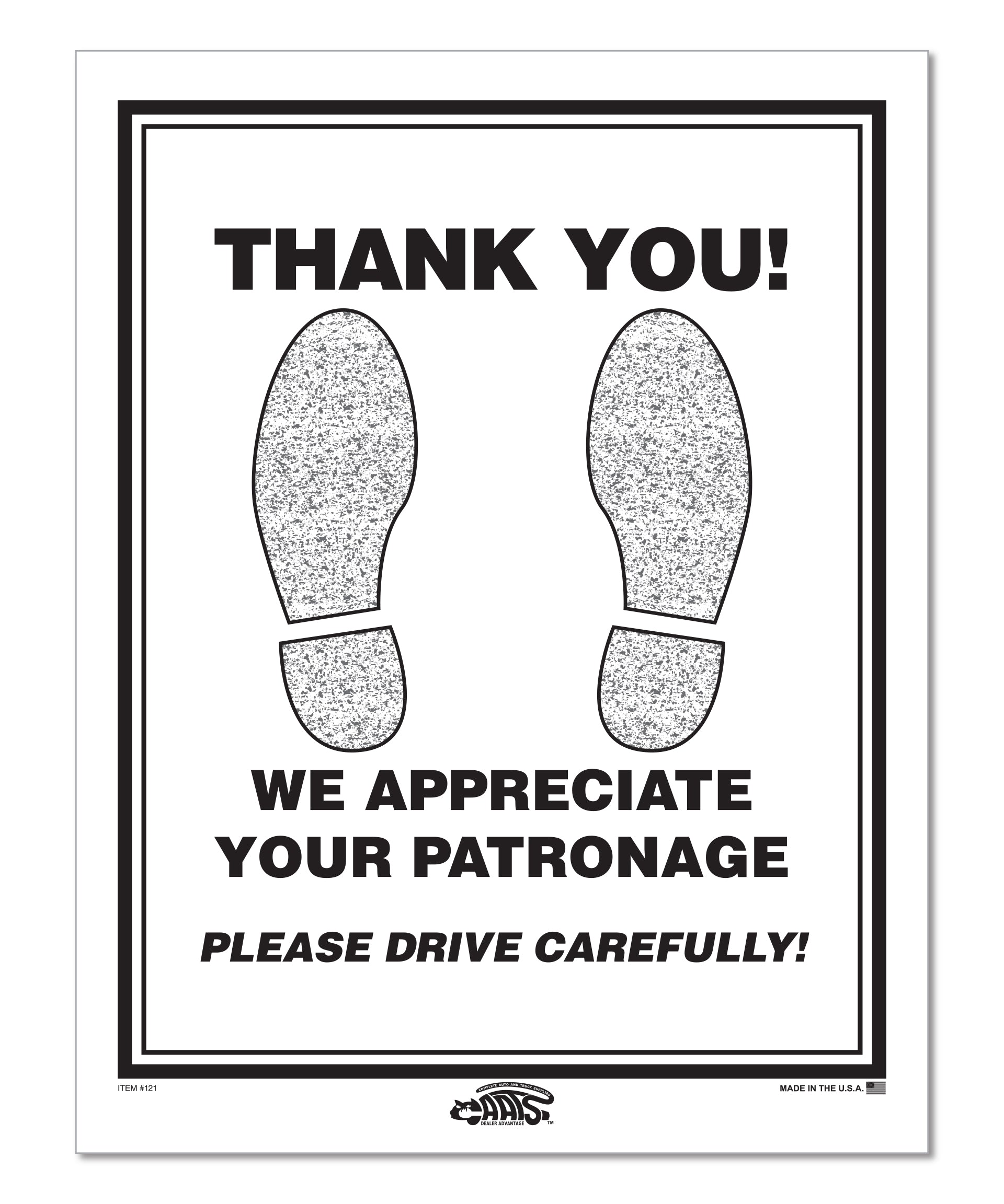 Floor Mat - Paper Footprint - Black, 50#, Box of 1000