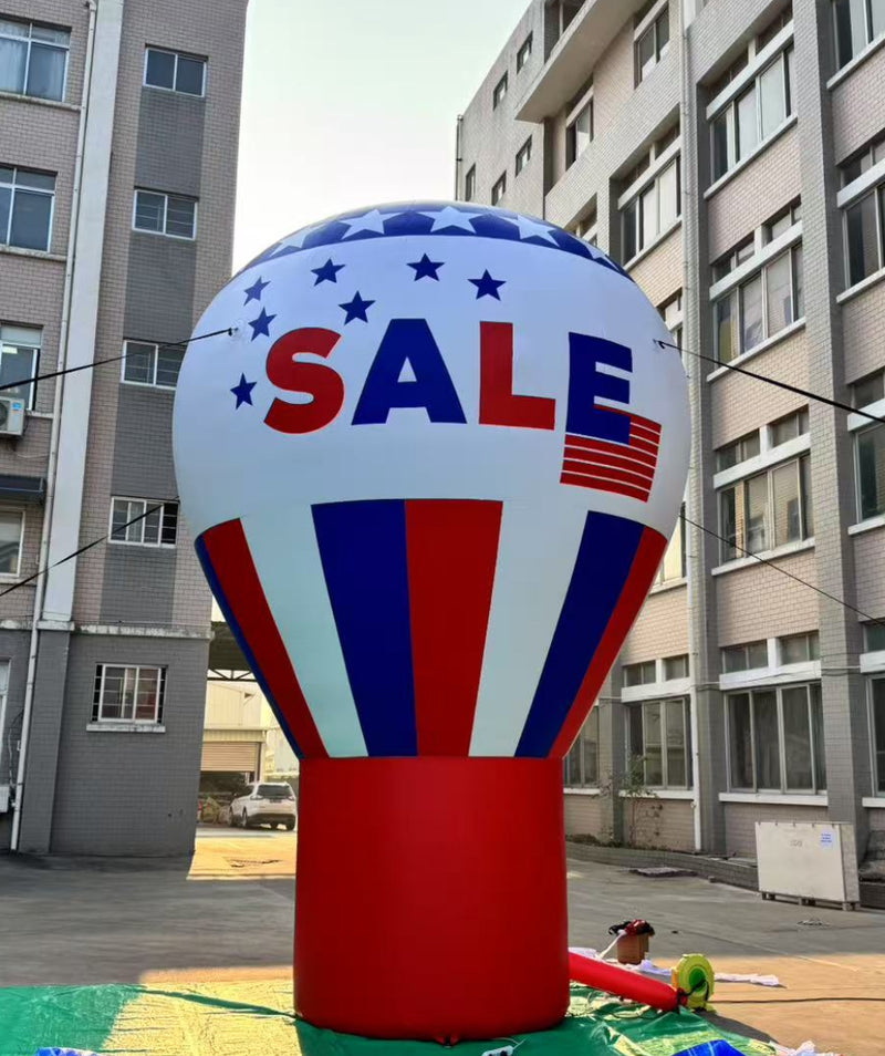 Load image into Gallery viewer, Giant rooftop blimp inflatable by My Store, large colorful airship with vibrant design, suitable for outdoor decoration or events.
