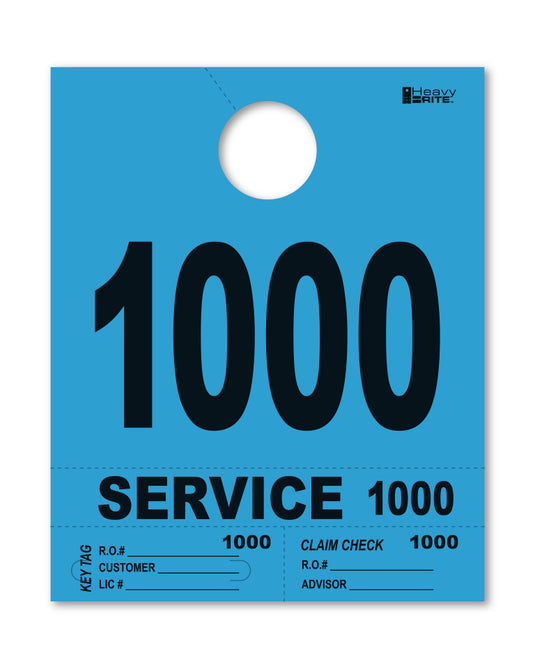 Heavy Brite 4 Part Service Dispatch Numbers ( Blue )