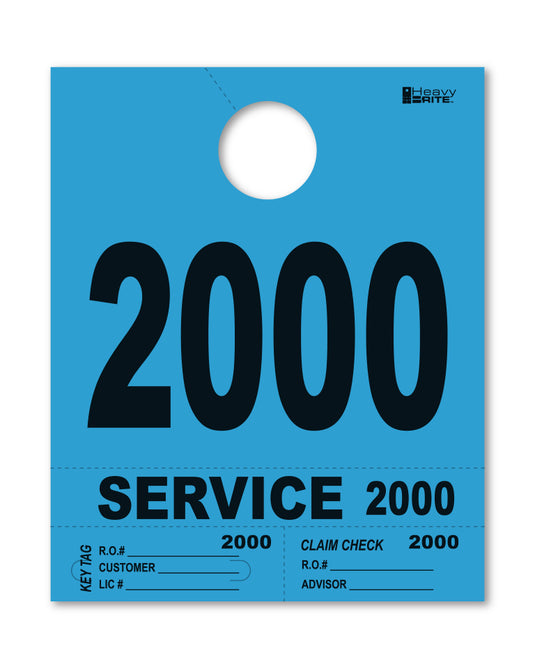 Heavy Brite 4 Part Service Dispatch Numbers ( Blue )