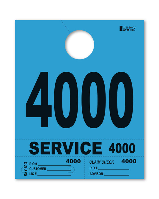 Heavy Brite 4 Part Service Dispatch Numbers ( Blue )