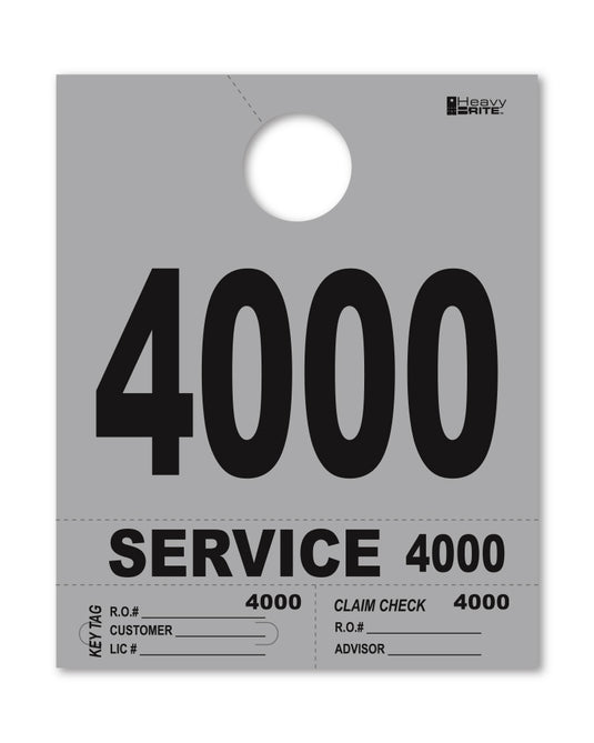 Heavy Brite 4 Part Service Dispatch Numbers ( Gray )
