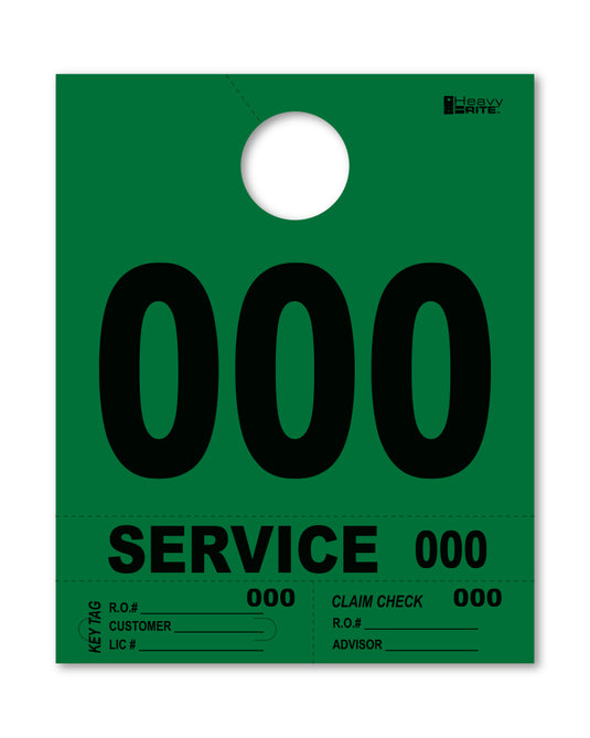Heavy Brite 4 Part Service Dispatch Numbers ( Green )