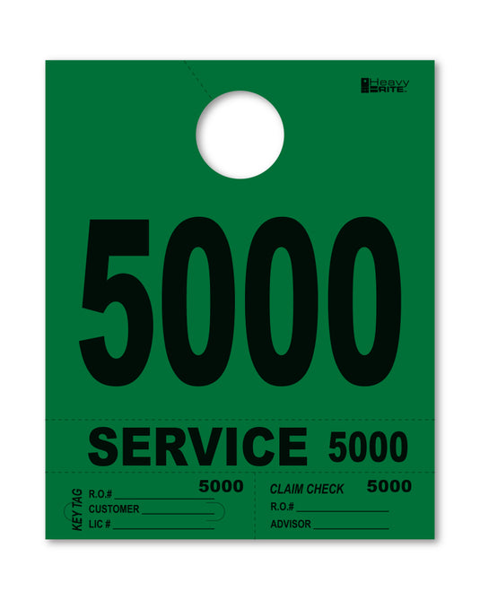 Heavy Brite 4 Part Service Dispatch Numbers ( Green )