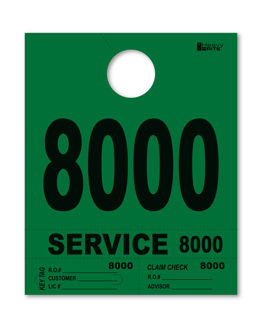Heavy Brite 4 Part Service Dispatch Numbers ( Green )