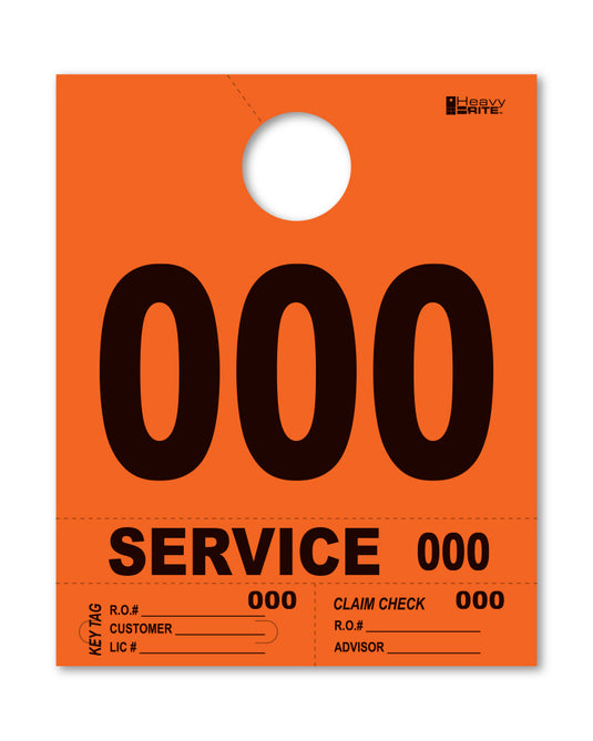 Heavy Brite 4 Part Service Dispatch Numbers ( Orange )