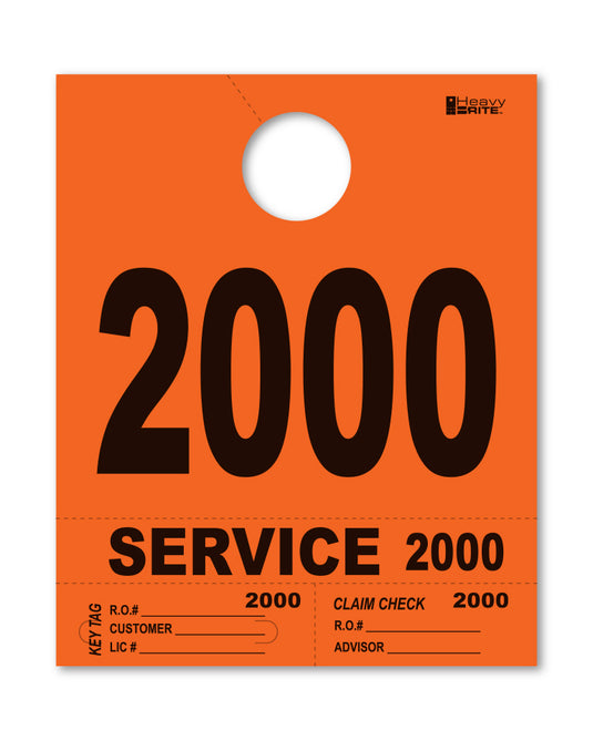 Heavy Brite 4 Part Service Dispatch Numbers ( Orange )
