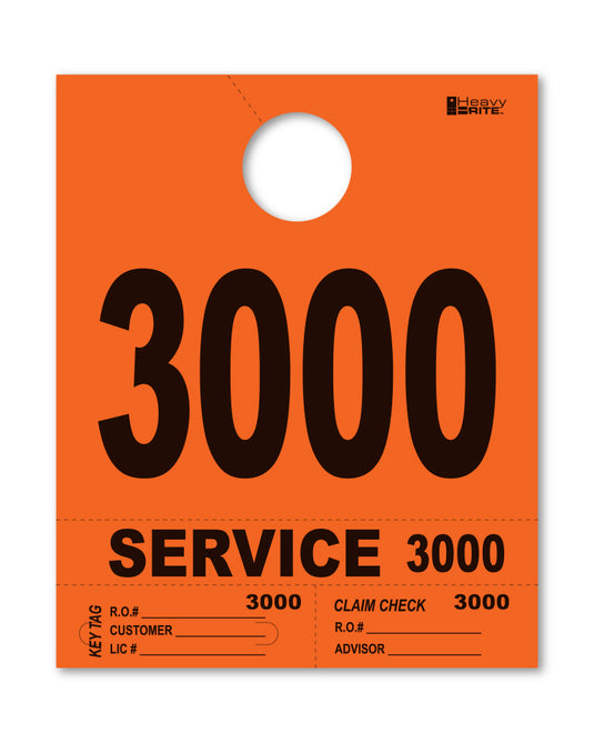 Heavy Brite 4 Part Service Dispatch Numbers ( Orange )