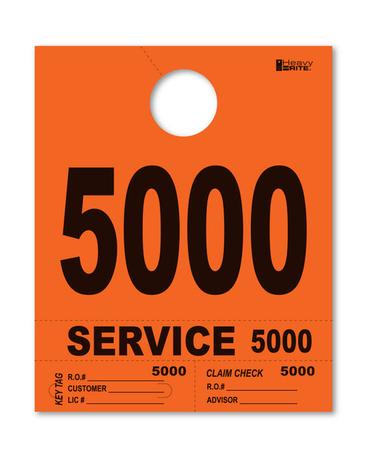 Heavy Brite 4 Part Service Dispatch Numbers ( Orange )