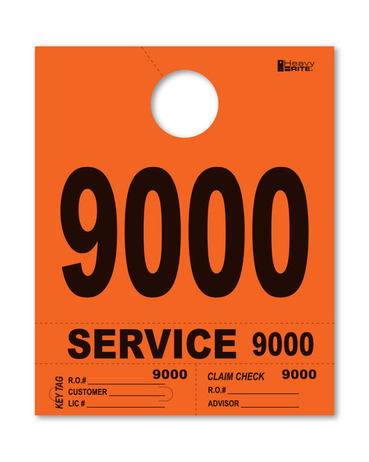 Heavy Brite 4 Part Service Dispatch Numbers ( Orange )