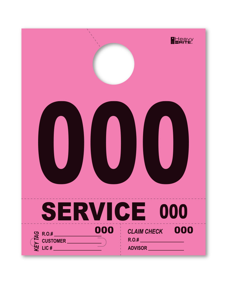 Load image into Gallery viewer, Heavy Brite 4 Part Service Dispatch Numbers ( Pink )
