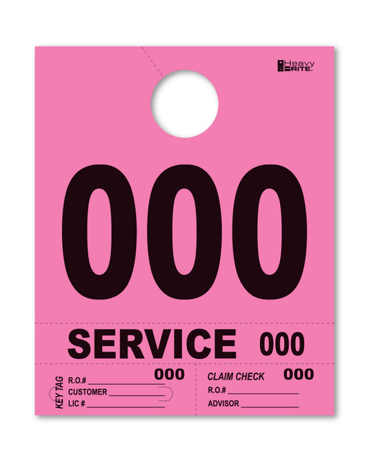 Heavy Brite 4 Part Service Dispatch Numbers ( Pink )