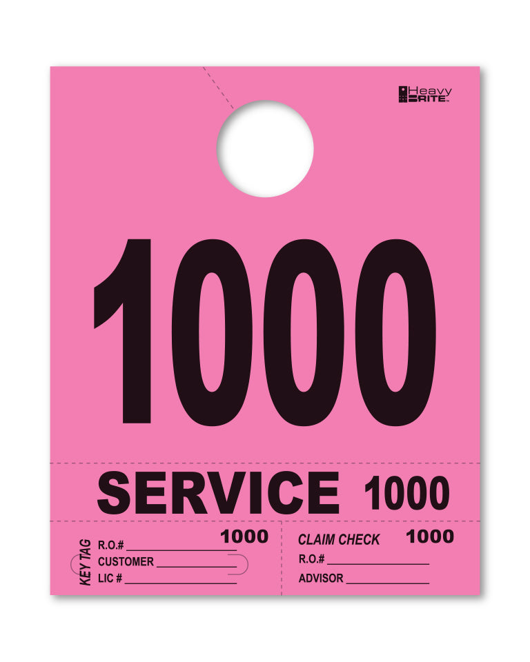 Load image into Gallery viewer, Heavy Brite 4 Part Service Dispatch Numbers ( Pink )
