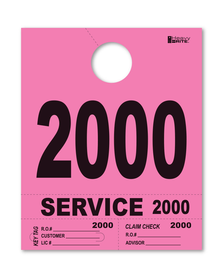 Load image into Gallery viewer, Heavy Brite 4 Part Service Dispatch Numbers ( Pink )
