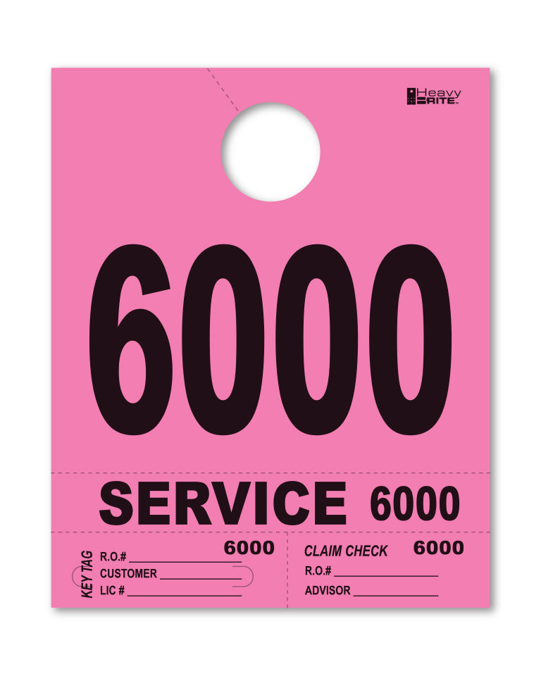 Load image into Gallery viewer, Heavy Brite 4 Part Service Dispatch Numbers ( Pink )

