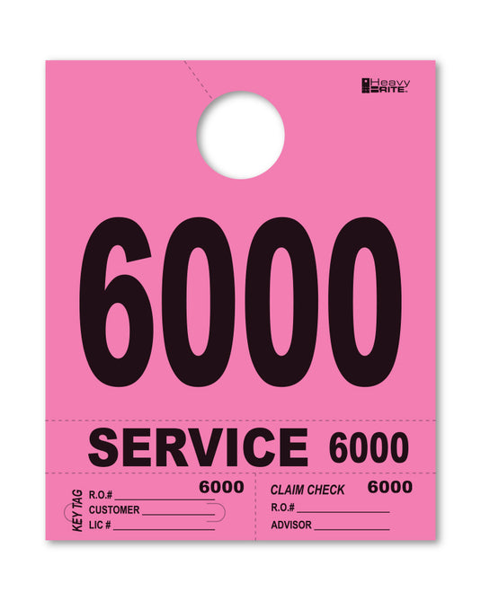 Heavy Brite 4 Part Service Dispatch Numbers ( Pink )