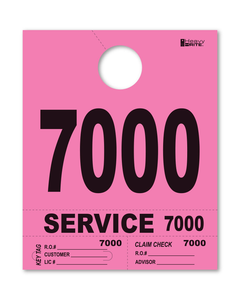 Load image into Gallery viewer, Heavy Brite 4 Part Service Dispatch Numbers ( Pink )
