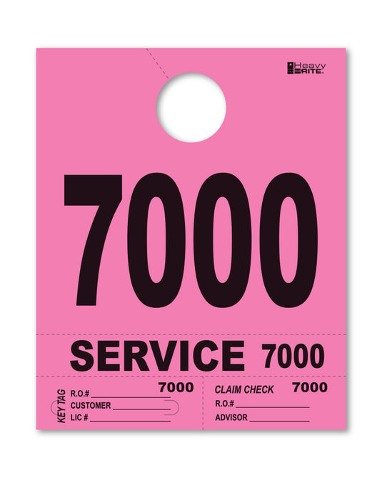 Heavy Brite 4 Part Service Dispatch Numbers ( Pink )