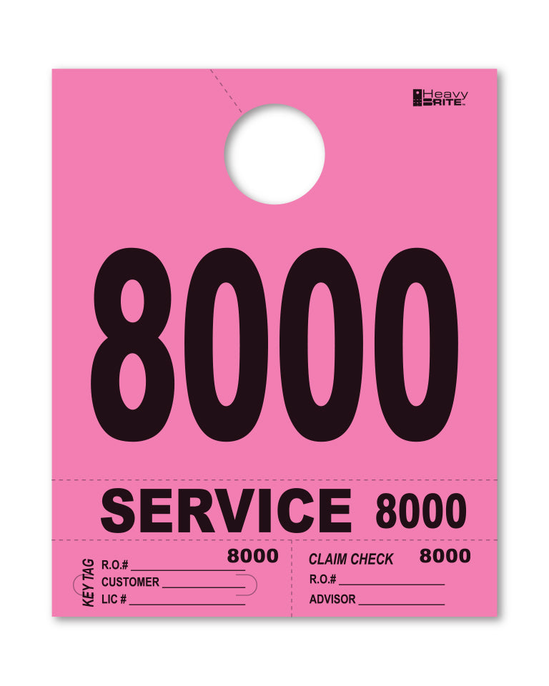 Load image into Gallery viewer, Heavy Brite 4 Part Service Dispatch Numbers ( Pink )
