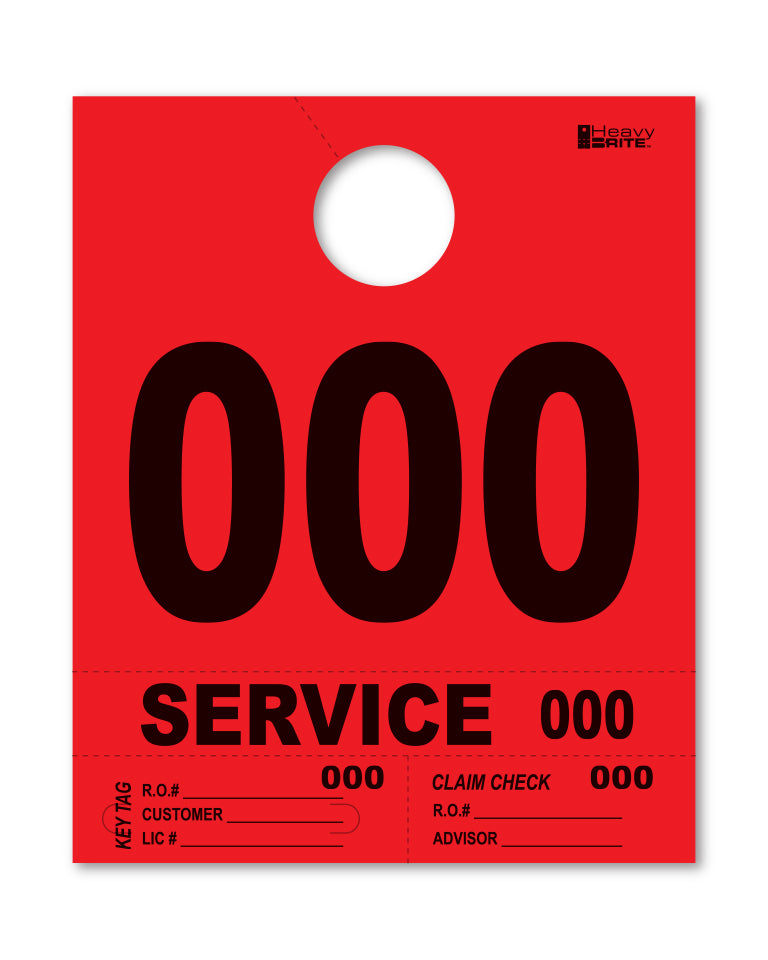 Load image into Gallery viewer, Heavy Brite 4 Part Service Dispatch Numbers ( Red )
