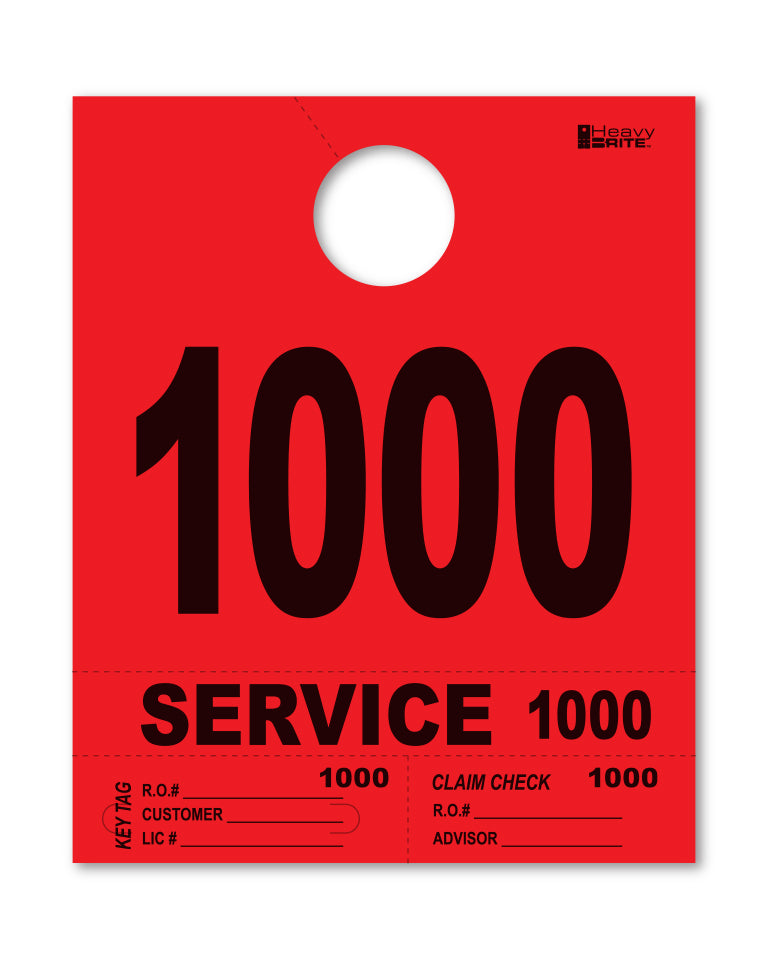 Load image into Gallery viewer, Heavy Brite 4 Part Service Dispatch Numbers ( Red )
