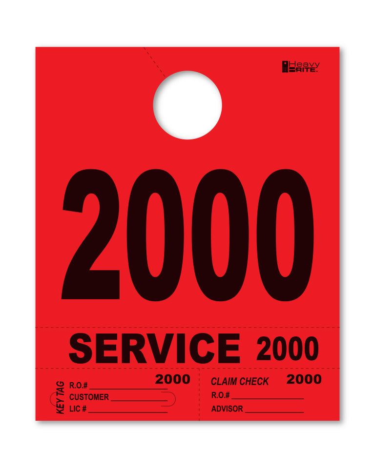 Load image into Gallery viewer, Heavy Brite 4 Part Service Dispatch Numbers ( Red )
