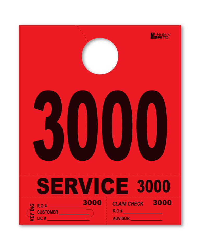 Load image into Gallery viewer, Heavy Brite 4 Part Service Dispatch Numbers ( Red )
